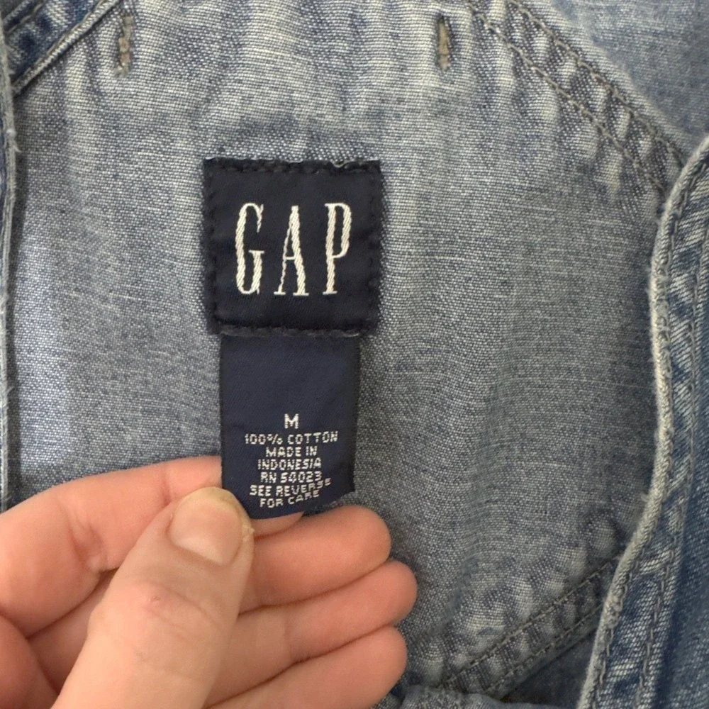 Vintage Gap Denim Overalls Medium Wash Blue Cotton Carpenter 148923-08-1 Mens M